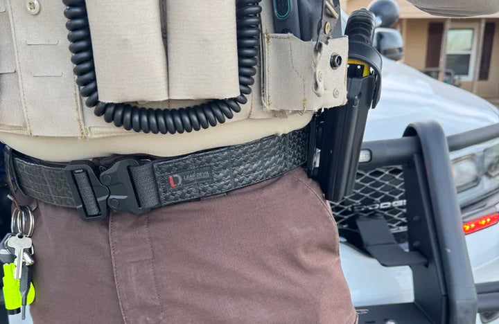 1.75" LOW VIZ BASKET WEAVE  - HIGH PERFORMANCE SYNTHETIC LEATHER DUTY BELT