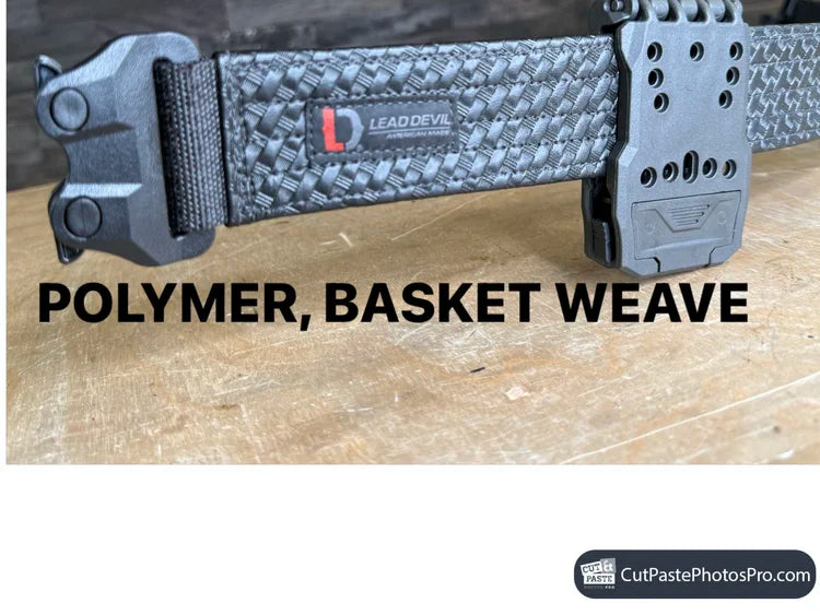 1.75" LOW VIZ BASKET WEAVE  - HIGH PERFORMANCE SYNTHETIC LEATHER DUTY BELT