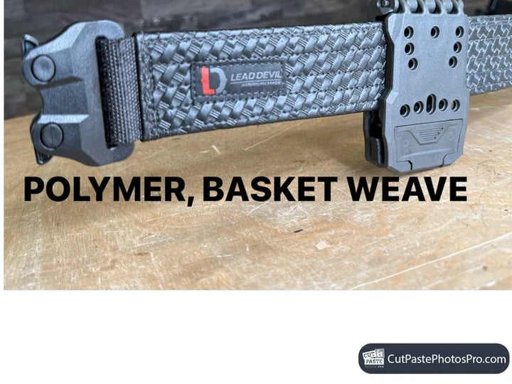 1.75" LOW VIZ BASKET WEAVE  - HIGH PERFORMANCE SYNTHETIC LEATHER DUTY BELT
